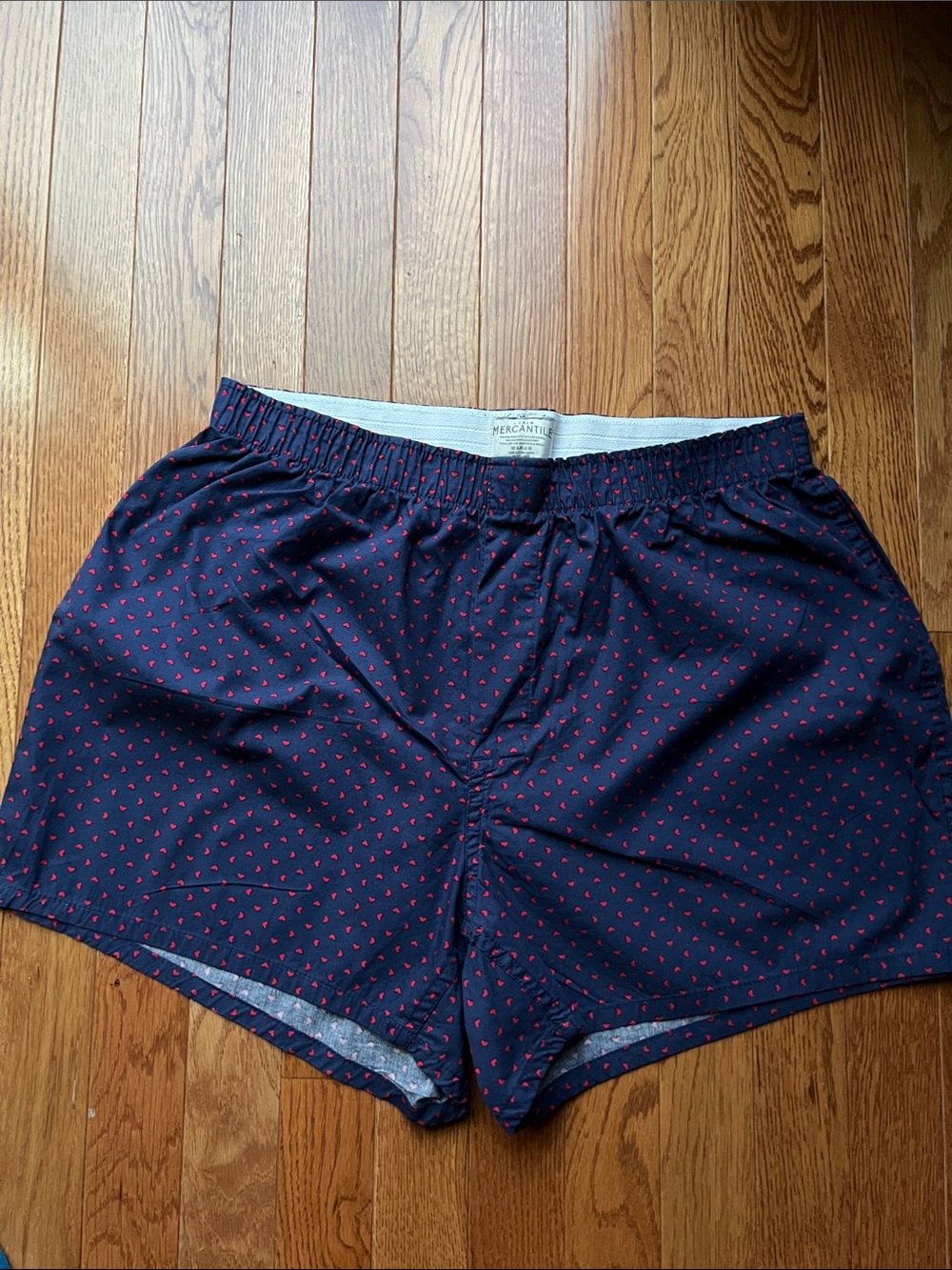 J. Crew Navy Blue Shorts with Red Micro Print